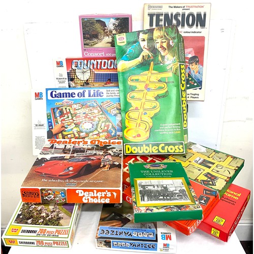 375 - Selection of vintage and later board games to include Tension, Countdown Dealers Choice etc