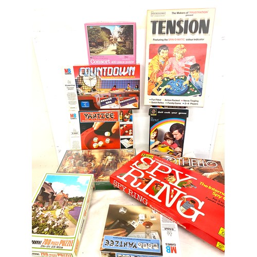 375 - Selection of vintage and later board games to include Tension, Countdown Dealers Choice etc