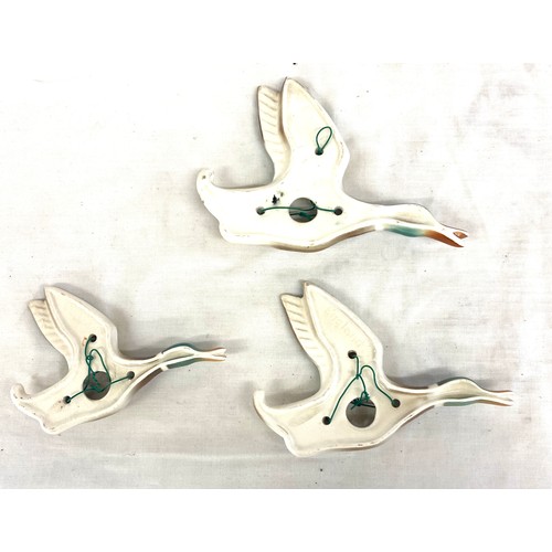 506 - 3 Vintage wall hanging ducks, reg marks