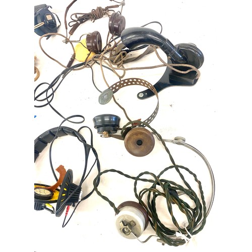 267 - Selection antique and vintage Head / Ear phones, to include military pieces