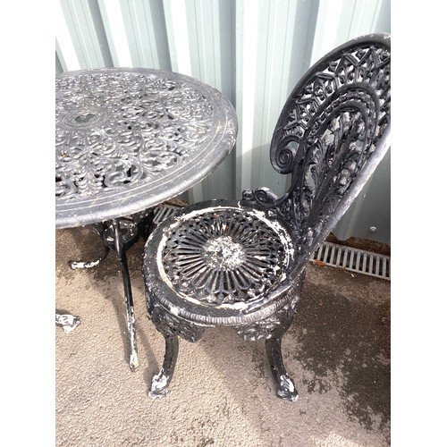100Y - Aluminium bistro table and 2 chairs
