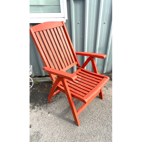 101C - Teak folding garden chair