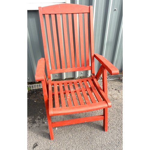 101C - Teak folding garden chair