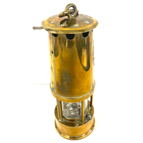 149 - Vintage brass Eccles miners lamp no 9