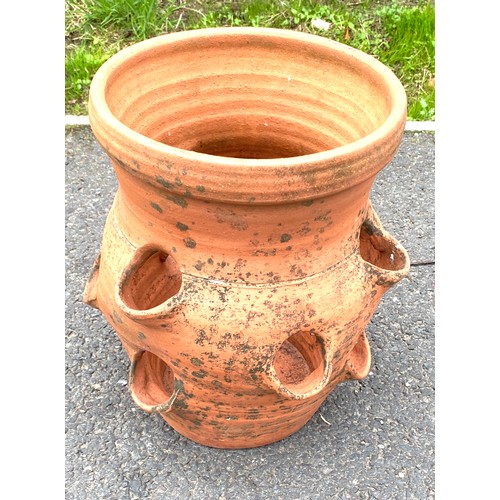 100Z - Terracotta Strawberry pot, approximate height 14 inches
