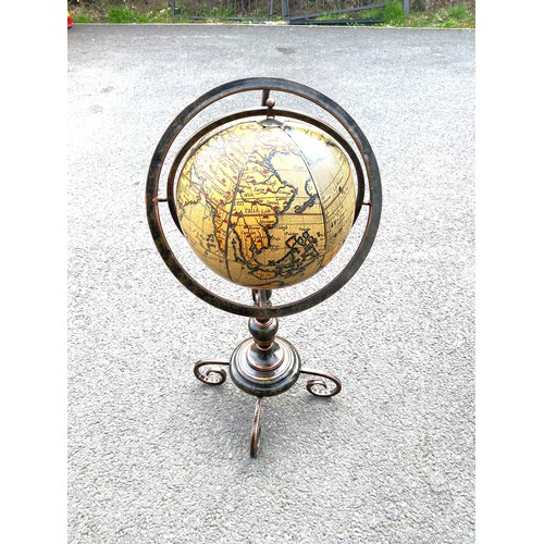 540 - Free standing globe with stand, approximate height: 34.5 inches