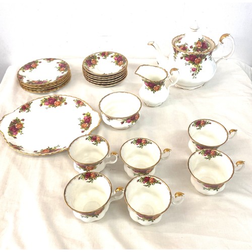 193 - Royal Albert 6 piece tea service to include teapot, milk jug, sugar bowl, cups, saucers and sandwich... 