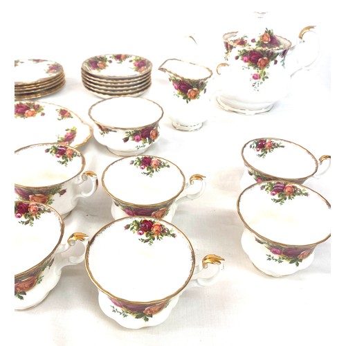 193 - Royal Albert 6 piece tea service to include teapot, milk jug, sugar bowl, cups, saucers and sandwich... 