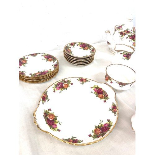 193 - Royal Albert 6 piece tea service to include teapot, milk jug, sugar bowl, cups, saucers and sandwich... 