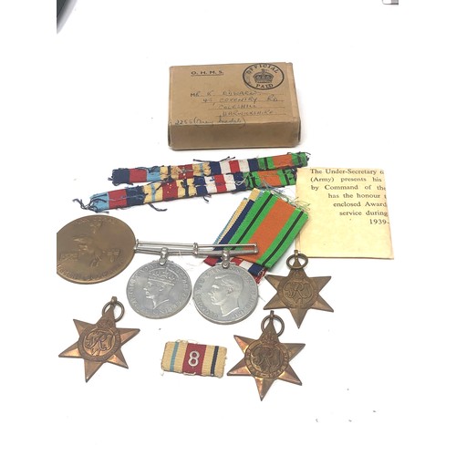 433 - Boxed ww2 8th army medal group inc xxx corp commemorative medal etc