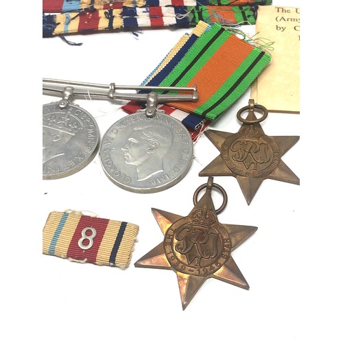 433 - Boxed ww2 8th army medal group inc xxx corp commemorative medal etc