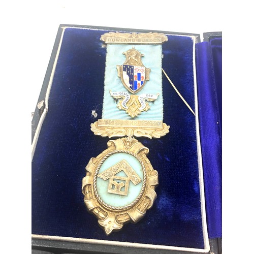 426 - 3 boxed silver masonic jewels