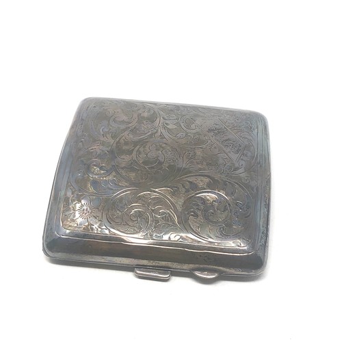 15 - Antique silver cigarette case birmingham silver hallmarks