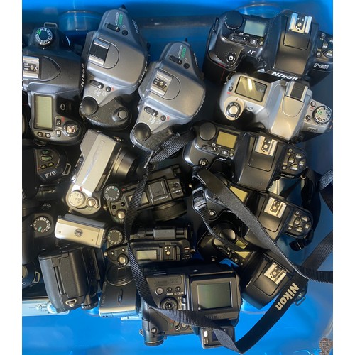 205 - Selection of cameras all untested to include Nikon, Olympus etc