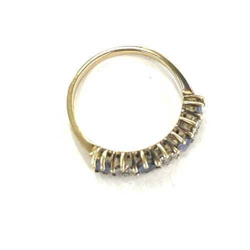 435 - Ladies 14ct gold diamond and stone set dress ring total weight approx 2.7g ring size approx o/p