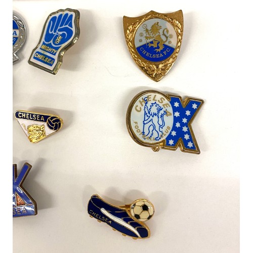 384 - Selection of vintage Chelsea  football sports pin badges