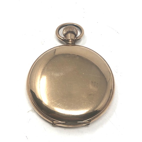 454 - Gold plated full hunter elgin pocket watch the watch is ticking