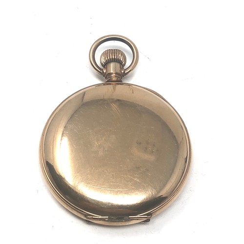 454 - Gold plated full hunter elgin pocket watch the watch is ticking