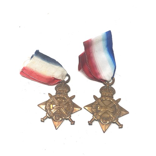 435 - 2 ww1 star medals to 36077 gnr h.searle r.f.a and rts-2103 pte a williams a.s.c