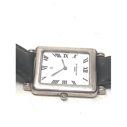 460 - hallmarked silver j.b.gaynan quartz Gents wristwatch the watch is not ticking