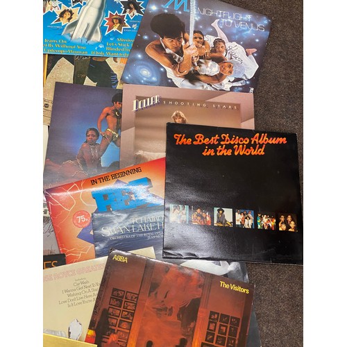 178 - Large selection of assorted genre vinyl records to include The Bee Gees, Boney M, Neil Diamond etc