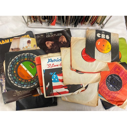 183 - Large selection of assorted genre 45's vinyl records to include The Beatles, Abba etc