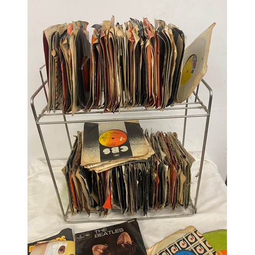 183 - Large selection of assorted genre 45's vinyl records to include The Beatles, Abba etc