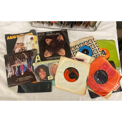 183 - Large selection of assorted genre 45's vinyl records to include The Beatles, Abba etc