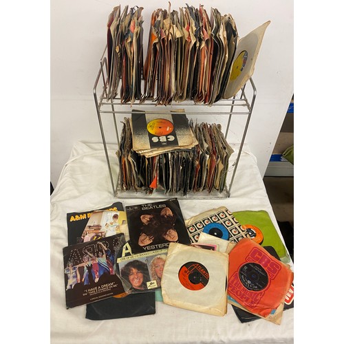 183 - Large selection of assorted genre 45's vinyl records to include The Beatles, Abba etc