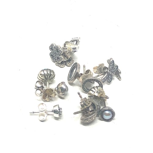 377 - 7 x Sterling Silver Pandora earrings