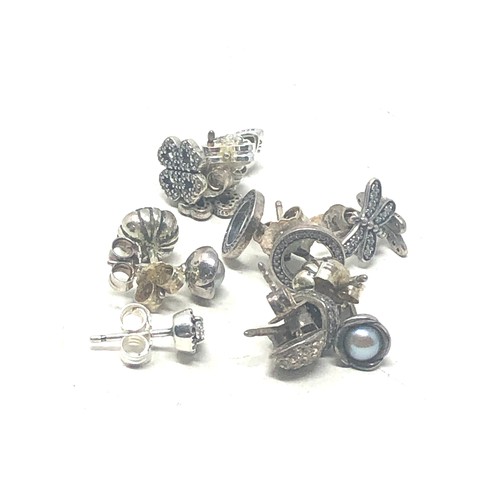 377 - 7 x Sterling Silver Pandora earrings