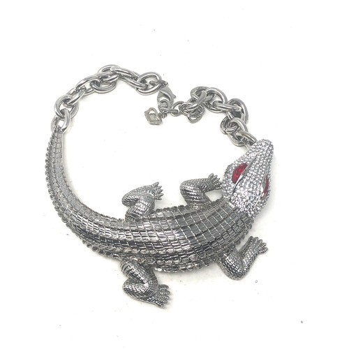 389 - Butler & Wilson statement crocodile sparkly necklace