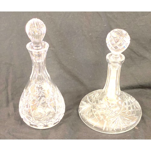 169 - Edinburgh Crystal whiskey decanter, Zawiercie crystal decanter both with stoppers both in good overa... 