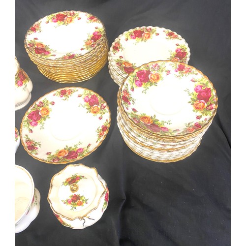 162 - A selection of 52 pieces of Royal Albert Old Country Rose pottery to include cake plates, sandwich p... 