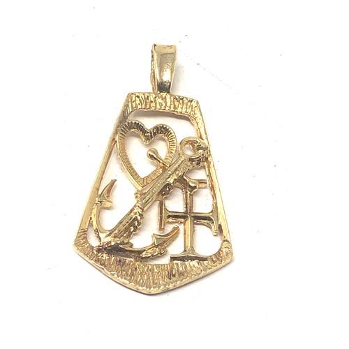 357 - 9ct Gold Faith, Hope & Love Pendant (1.7g)