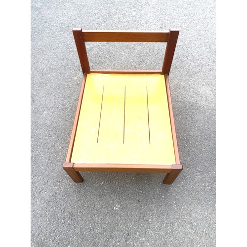 533 - 60's retro teak chair with upholstered cushions