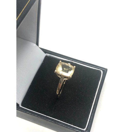 207 - 9ct Gold Heliodor Cocktail Ring (2.1g)