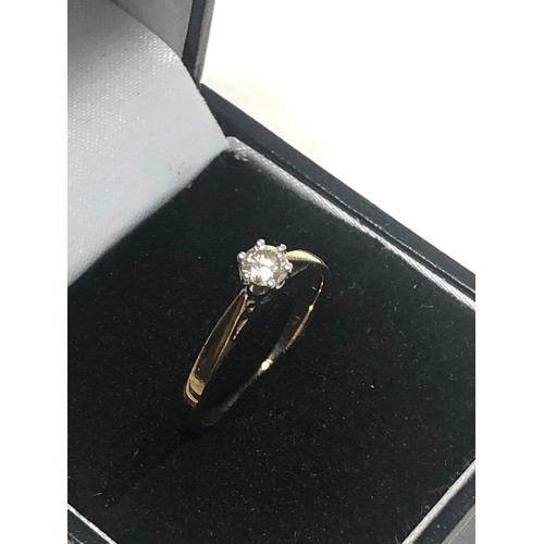 217 - 9ct Gold Diamond Solitaire Ring (1.9g) 0.20ct