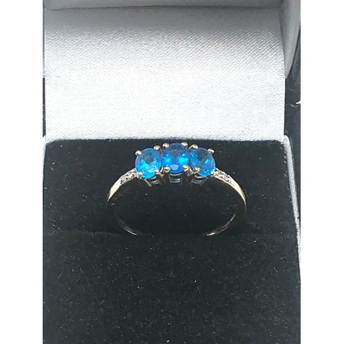 210 - 9ct Gold Apatite & Diamond Dress Ring (2g)