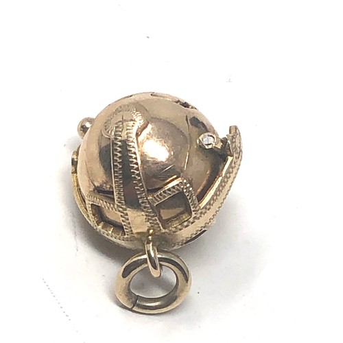 141 - 9ct & Silver Masonic Orb Puzzle Pendant (7.9g)