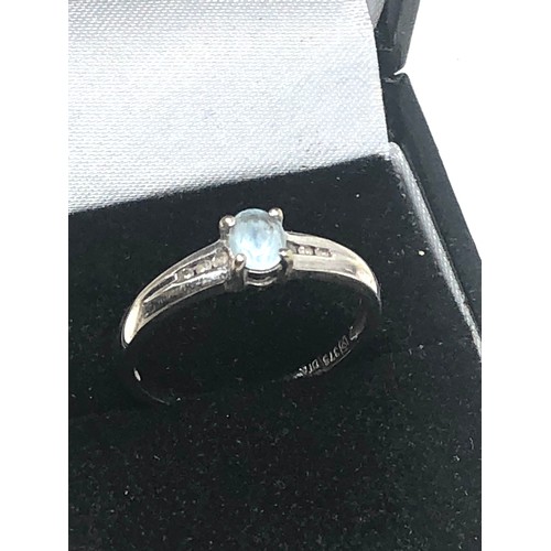 250 - 9ct White Gold Diamond Topaz (2g)