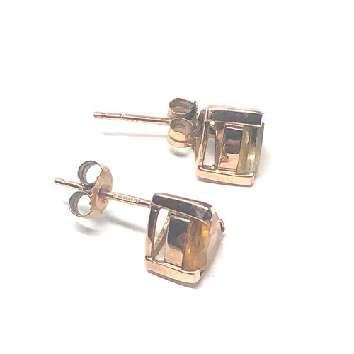 237 - 9ct Gold Citrine Stud Earrings (2g)