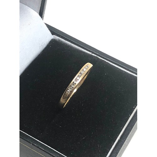 176 - 9ct Gold Diamond Channel Setting Ring (1g)