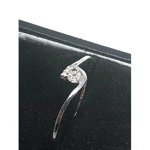 190 - 9ct White Gold Diamond Dress Ring (0.7g)