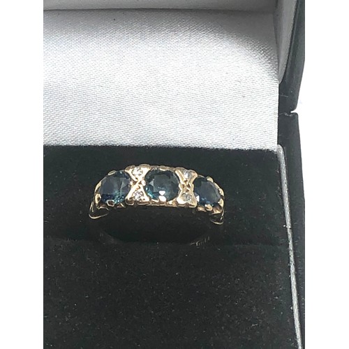 181 - 9ct Gold Diamond And Gemstone set Ring (3.5g)