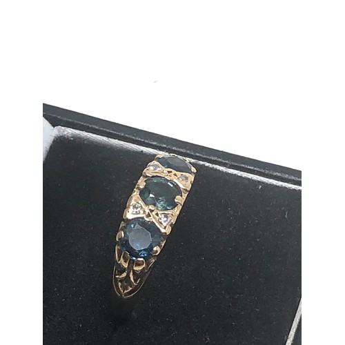 181 - 9ct Gold Diamond And Gemstone set Ring (3.5g)