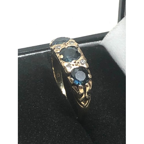 181 - 9ct Gold Diamond And Gemstone set Ring (3.5g)