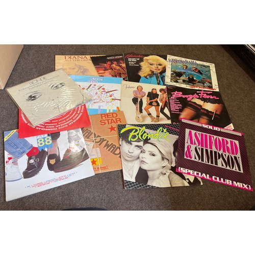 187 - Large selection of records to include Diana Ross, Blondie, Bananarama, Kool and gang, red star etc