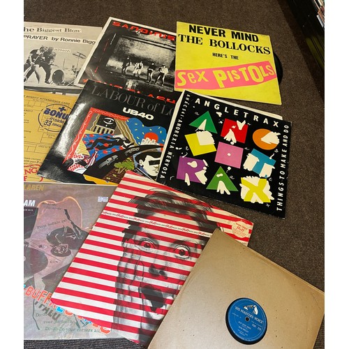 185 - Selection of records to include Sex Pistols, The Police, UB40, Skids, etc