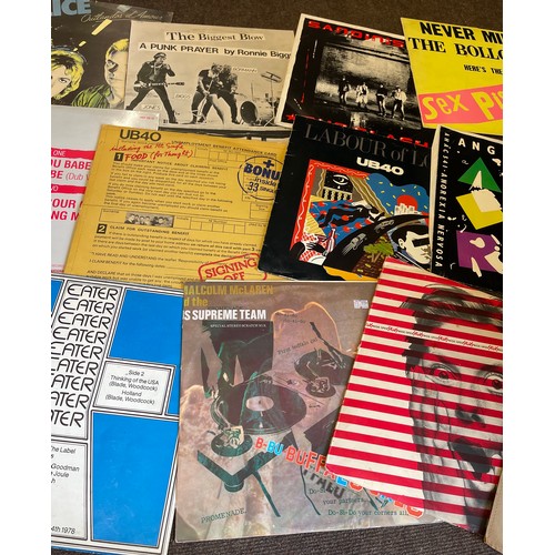 185 - Selection of records to include Sex Pistols, The Police, UB40, Skids, etc